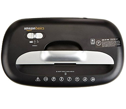 AmazonBasics - Hochsicherheits-Kreuzschnitt-Aktenvernichter für 8 Blätter, für Papier und Kreditkarten - 2
