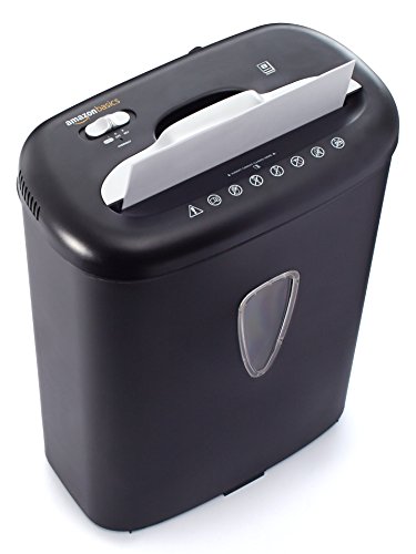 AmazonBasics - Hochsicherheits-Kreuzschnitt-Aktenvernichter für 8 Blätter, für Papier und Kreditkarten - 8